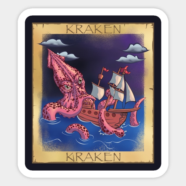 kraken Sticker by ruben